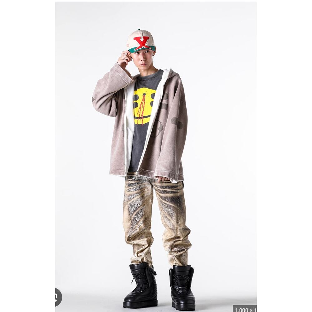 PDF Jeans Mens 32 Saggy Relaxed Baggy Acid Wash Denim Italy Street Punk Grunge